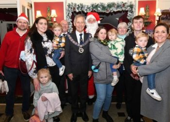 Some of the families entering to see the Pantomime Picture: Ray Lloyd