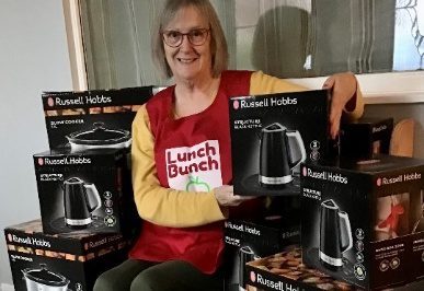 Russell Hobbs has made donations of its products to support Woodley Lunch Bunch, which helps those struggling amid the current cost of living crisis
