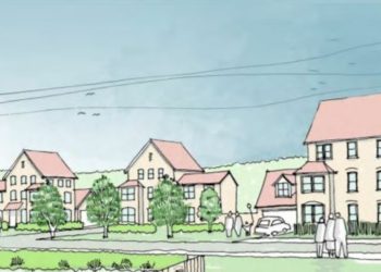 A view of the 200 home development in Tywford. Credit: Croudace Homes
