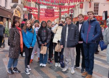 Leighton Park students visited London's Chinatown on Sunday to celebrate Chinese New Year. Picture: Leighton Park School