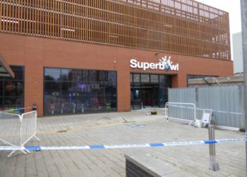 Police cordoned off Wokingham Superbowl to allow them to investigate a ram raid in the early hours of Sunday, February 12 Picture: Ian Hydon