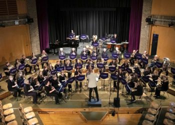 The band playing at Leighton Park School. PIcture courtesy of TCB.
