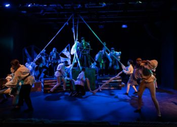 Creating a storm, Wokingham Youth Theatre. Picture: SIMON VAIL