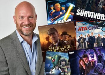 Jason Haigh-Ellery with some of the many audio dramas produced by Big Finish Main picture: Darren Bell