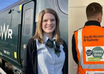 Both Great Western Railway and South Western Railway have joined Samaritans' Small Talk Saves Lives campaign to encourage passenger and staff wellbeing. Pictures: Courtesy of South Western Railway and Great Western Railway