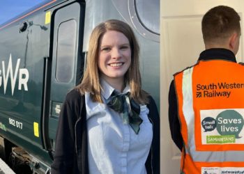 Both Great Western Railway and South Western Railway have joined Samaritans' Small Talk Saves Lives campaign to encourage passenger and staff wellbeing. Pictures: Courtesy of South Western Railway and Great Western Railway