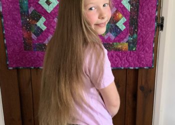 Abby raised just under £800 on top of donating her hair to the Little Princess Trust. Picture: By kind courtesy of Becky Salisbury.