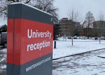 The University of Reading woke up to snow on Wednesday morning. Picture: University of Reading