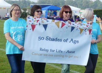 Janet and her team 50 shades of Age at last year's Relay For Life
