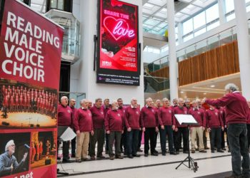 The Valentine Event in the Broad St. Mall on Saturday.

The Reading Male Voice Choir perform.