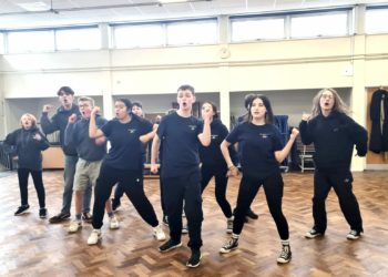 In rehearsals for 13, starmaker members going through their steps. Picture courtesy of Vicki Widdis