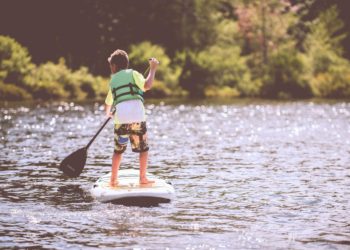 Families can enjoy water sports at Dinton Pastures from April through to October. Picture: Ben White via Unsplash