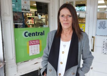 Hurst Central Convenience store manager Jayne Overington and customer Emma Hickmott of Twyford who walks to shop there. "It's  very sad. I've been coming here for a number of years," said Emma. Picture: Sue Corcoran