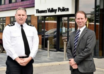 Chief Constable John Campbell, left, and Police and Crime Commissioner Matthew Barber. Picture: Courtesy of the Office of the Police and Crime Commissioner.