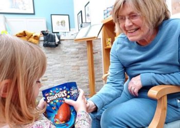 Residents of Austen House in Lower Earley celebrated Easter with chocolate, children and cards Pictures: Austen House