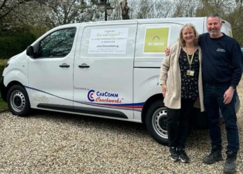 The Cowshed in Hurst has received a donation of a new van from Jason Mole, who owns CarComm Coachworks Picture: The Cowshed