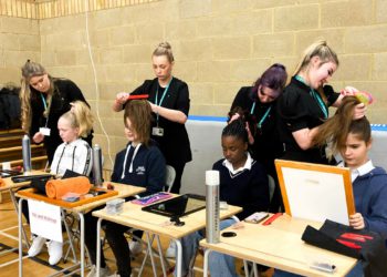 airdressing and Beauty Therapy students from Bracknell and Wokingham College put their skills to good use when they did the hair and makeup at local fashion show, held at Heathfield School in Ascot Pictures: Activate Learning