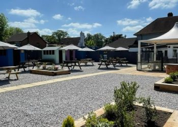 The garden at The Pheasant has space for 100 people