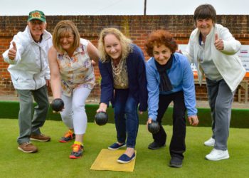Members of the Maiden Erlegh bowls club held an open day on Sunday Picture: Steve Smyth