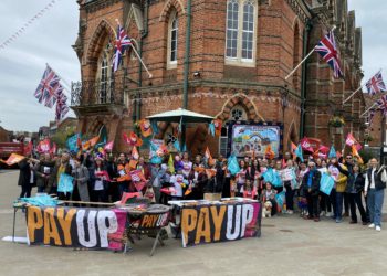 Wokingham borough teachers came together for a rally in the town centre on Thursday, April 27 Pictures: Phil Creighton