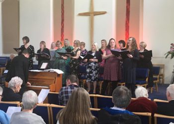 The Arborfield Military Wives Choir sang for a 90th birthday party at Wokingham Methodist Church. Picture: Dave Goddard