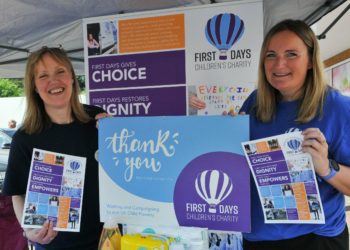 The First Days stand outside Tesco on Saturday.

Louise Jedras (Tesco Community Champion) and Emma Cantrell (Chief Executive of First Days).