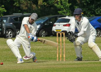 Twyford & Ruscombe v Outlaws (batting) Abhishek Mankar batting Pictures: Steve Smyth