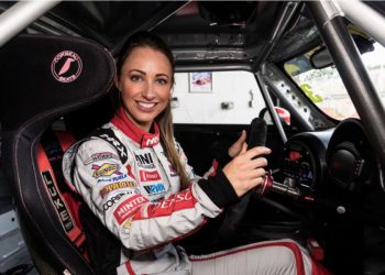 Racing Driver Rebecca Jackson fielded questions from attendees about her profession. Picture: Courtesy of the Berkshire Motor Show