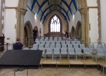 The stage is set ... the first concert in the refurbished All Saints Church in Wokingham was given by the Wokingham Choral Society Picture: Alison Sears