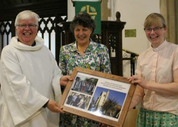 One of the gifts for David and Lorraine Hodgson, a memento of All Saints. Picture courtesy of All Saints Church