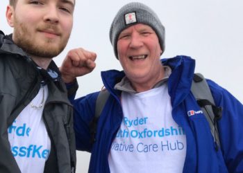 Gareth (left) and Michael (right) Colwill climbed Mount Snowdon to raise funds for Sue Ryder, who took care of their grandmother and mother-in-law. Picture: Sue Ryder