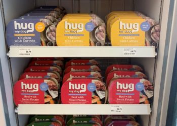 HugMyDog is a new microwaveable dog food that is on sale in Twyford in a UK first