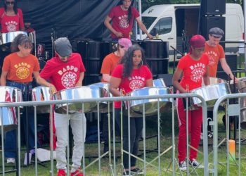 Steel pan drums set the tone early on. Picture: Ji-Min Lee