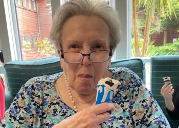 Residents of Austen House in Lower Earley enjoyed National Ice Cream Day celebrations