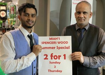 Miah's Spencers Wood is offering two meals for the price of one until the end of September for people dining in Picture: Phil Creighton