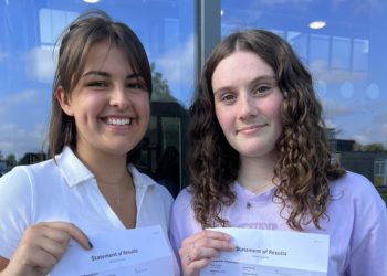 Students at St Crispin's picked up their A-Level results on Thursday morning. Picture: St Crispin's