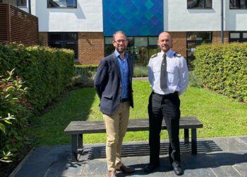 Left, Thames Valley Police and Crime Commissioner Matthew Barber, and Thames Vally Police's Chief Constable, Jason Hogg. Picture: Courtesy of the office of the Police and Crime Commissioner for Thames Valley.