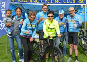 Reading Cycling Club were on hand to let people know about their team. Picture: Steve Smyth