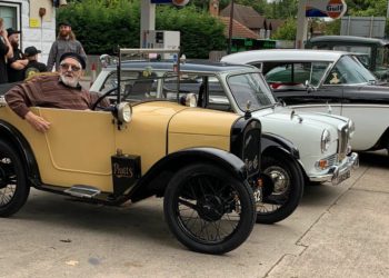 Celebrations at Creswell's Garage in Finchampstead.