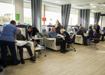 Visitors receive their PSA test for prostate cancer at the Rutherford Cancer Centre for the biggest PSA test for prostate cancer in 2019 Picture: Steve Smyth