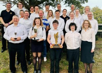 Members of St Sebastian Wokingham Brass Band were delighted to be awarded overall winners in the second section, best percussion section, and best soprano in a recent ODBBA contest. Picture: St Sebastian Band