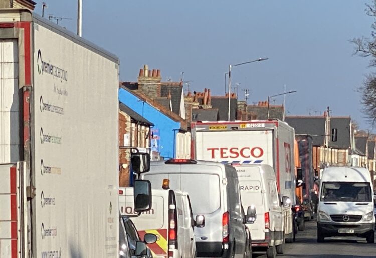 Traffic jams on A4 London Road caused by Network Rail's work on the 106-year-old railway bridge. The work will finish in May Picture: Phil Creighton