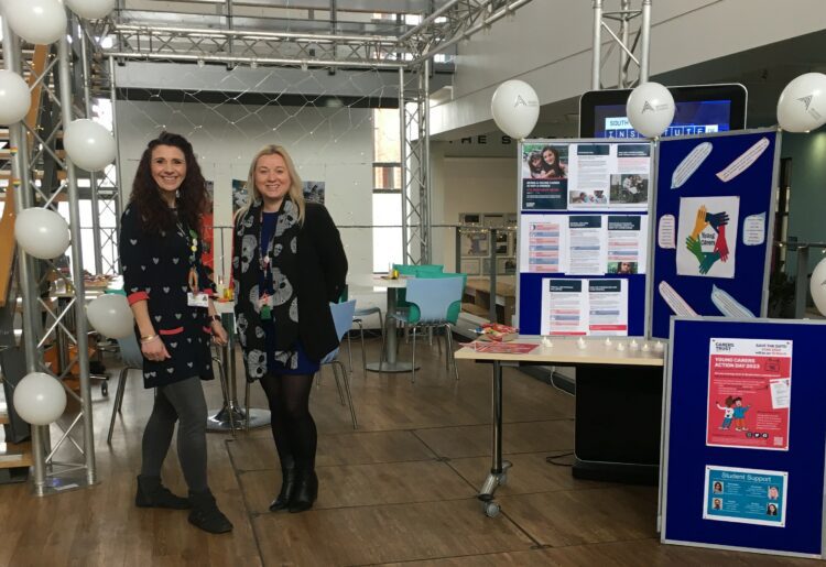 Zoe Grant and Tracy Bulcock, who both work as transition and retention advisors and work with young carers at Activate Learning. Picture: Activate Learning