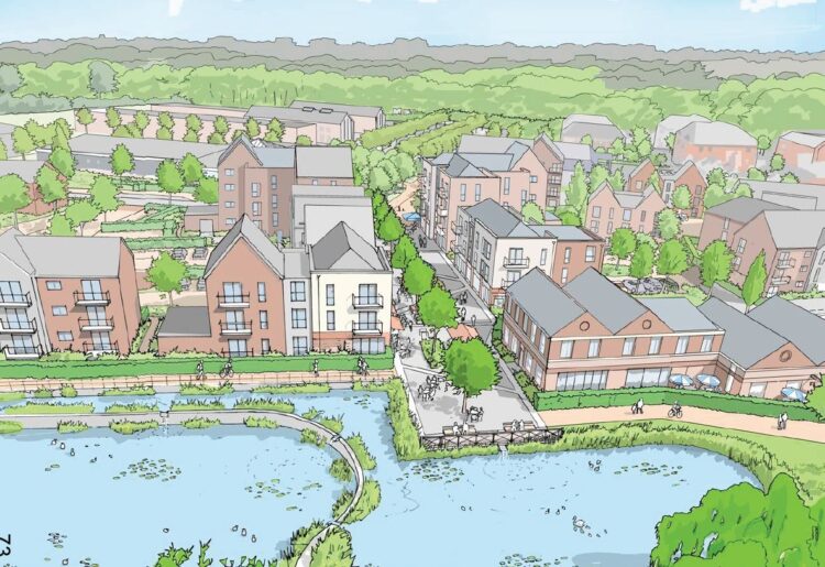 Arborfield's new district centre is set to cover 10.6 hectares. Picture: Wokingham Borough Council