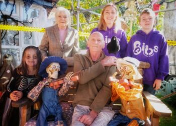 Pictured left to right are Georgie Stephens, Cllr Kay Guilder, Ronnie Goodberry, Liz Jossif and Henry Josif.