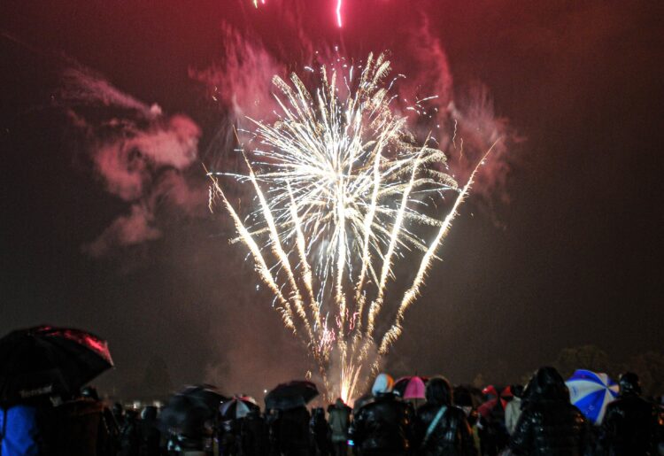 Twyford Fireworks on a very wet Saturday evening. Picture: Steve Smyth
