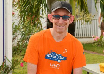 Karl Thompson ran 100 kilometers in the Caribbean for two children's hospitals. Picture: Karl Thompson and Sandals Foundation.