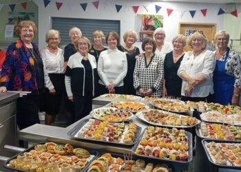 The canape queens. Picture: Inner Wheel Club of Maiden Erlegh