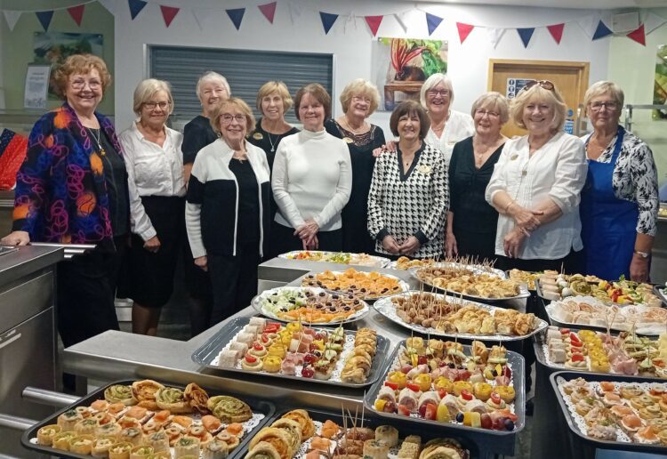 The canape queens. Picture: Inner Wheel Club of Maiden Erlegh