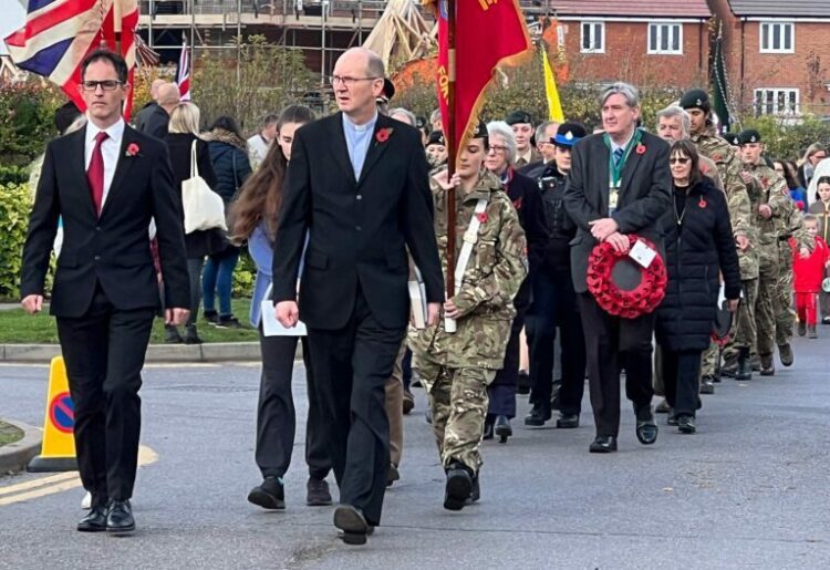 Representative from community groups, churches and schools across Shinfield took part in the Remembrance parade last year. Picture: Ji-Min Lee